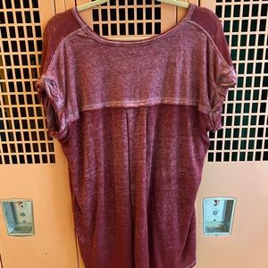 Free people maroon loose-fit shirt